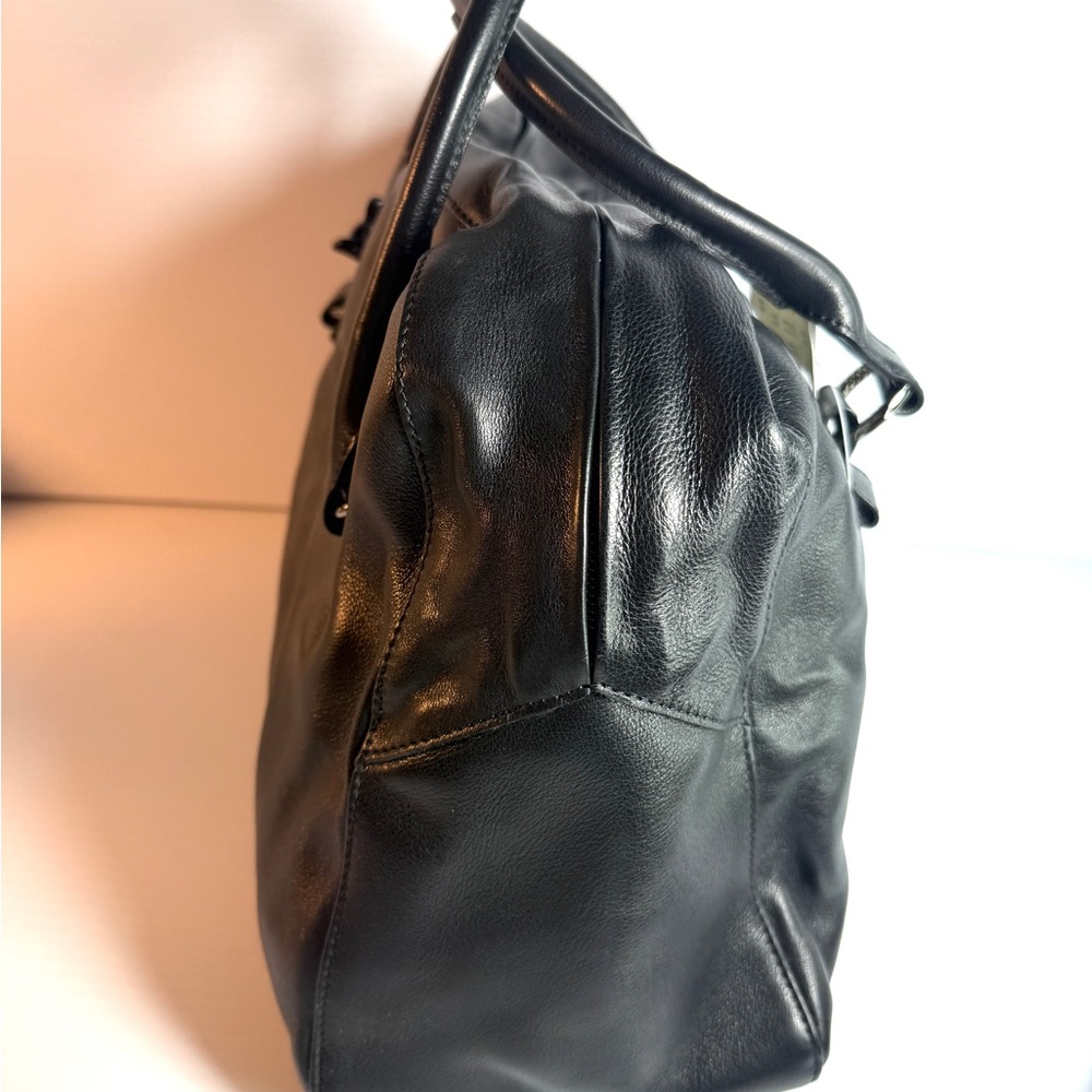 Bottega Veneta Black Leather Satchel. Briefcase. Crossbody . - Picture 4 of 11